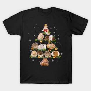 Cute Guinea Pig Christmas Tree Xmas Gift T-Shirt